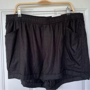 •Old Navy• Black Linen Blend High-Rise Shorts - Size XL will fit 2x